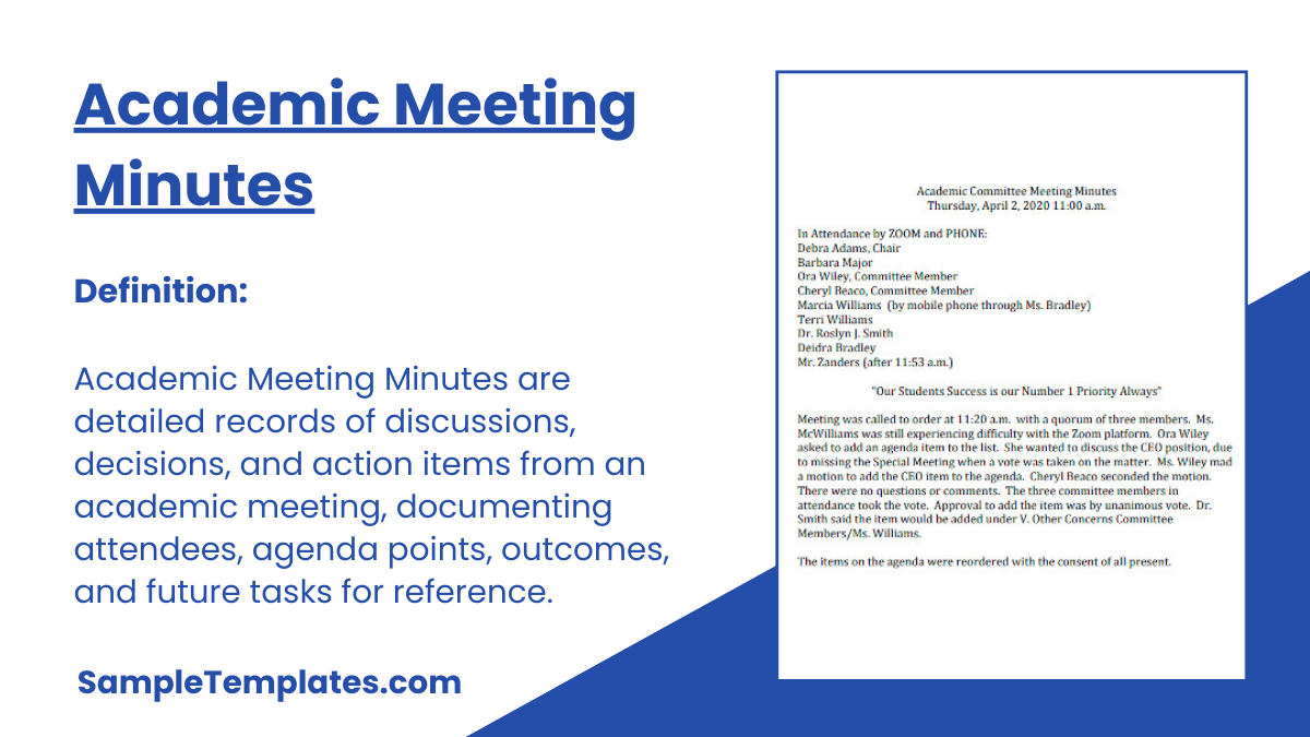 Academic Meeting Minutes