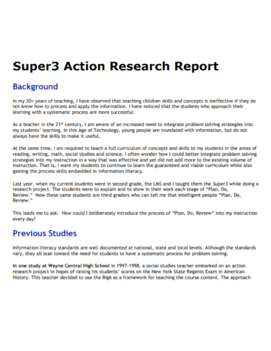 action research study report
