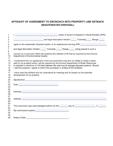 affidavit of property agreement