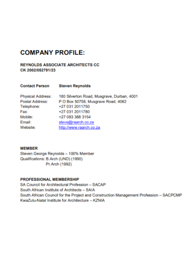 architecture associate company profile
