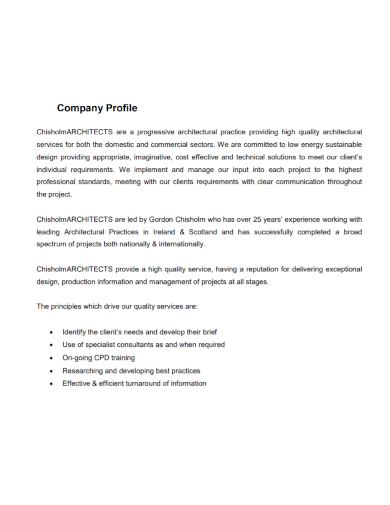 architecture company profile