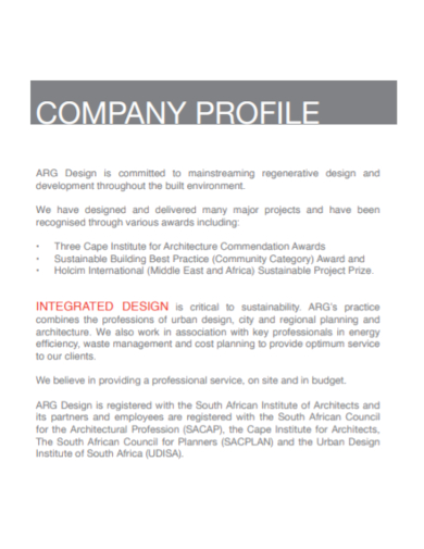 Architecture Design Company Profile 