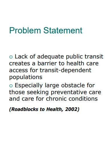 problem statement in medical research