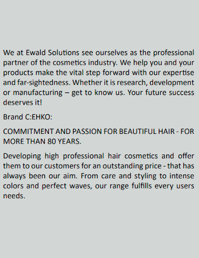 Beauty Salon Description Sample Littleaustraia