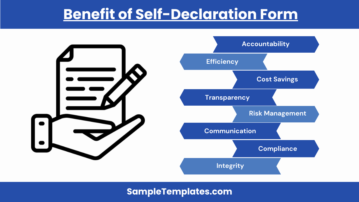 benefit of self declaration form