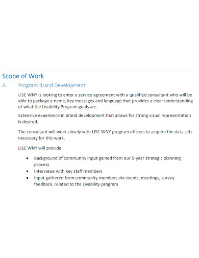 branding development scope of work