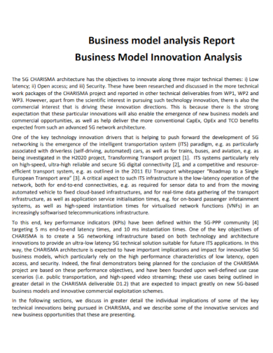 business model analysis report