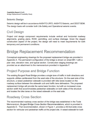 civil design feasibility report