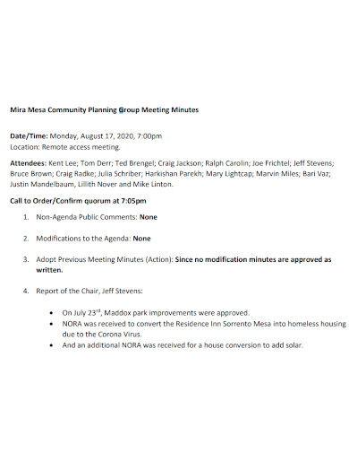 community planning group meeting minutes