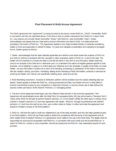 FREE 9 Dealership Access Agreement Samples In PDF DOC FREE 9 Dealership Access Agreement Samples In PDF DOC