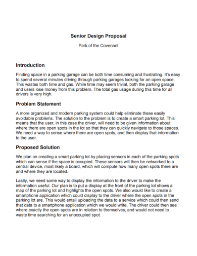 design proposal problem statement