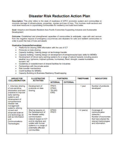 Risk Management Action Plan