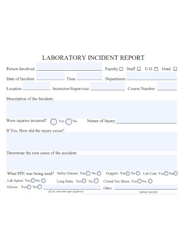 editable laboratory incident report
