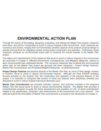 environmental action plan format