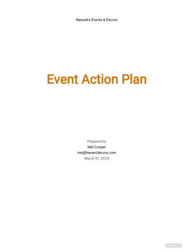 event action plan template