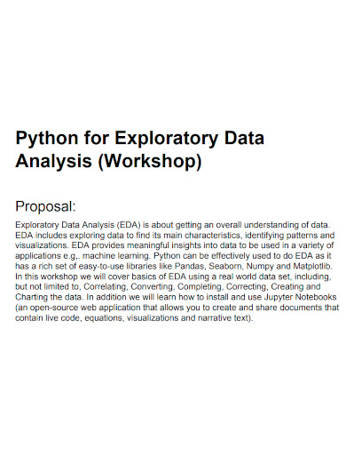 exploratory data analysis python