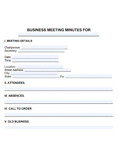 general business meeting minutes