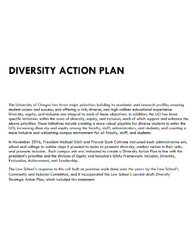 general diversity action plan