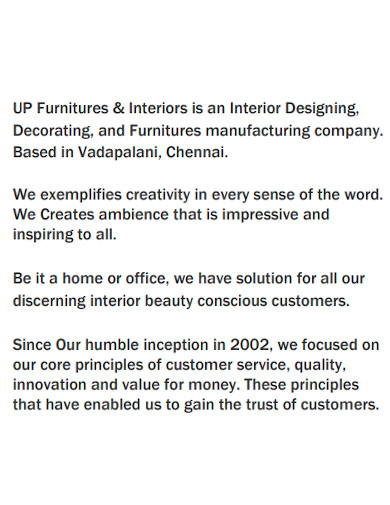 general furniture company profile