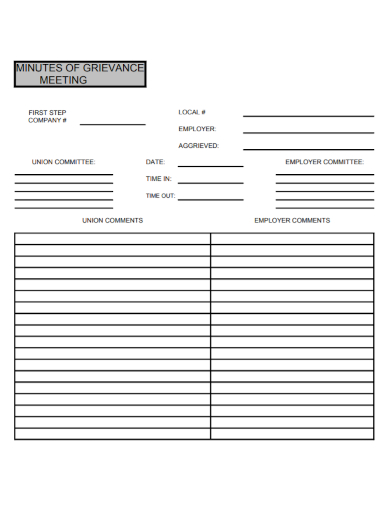 FREE 10 Grievance Meeting Minutes Samples Hospital Redressal 