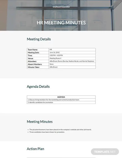 hr conference meeting minutes