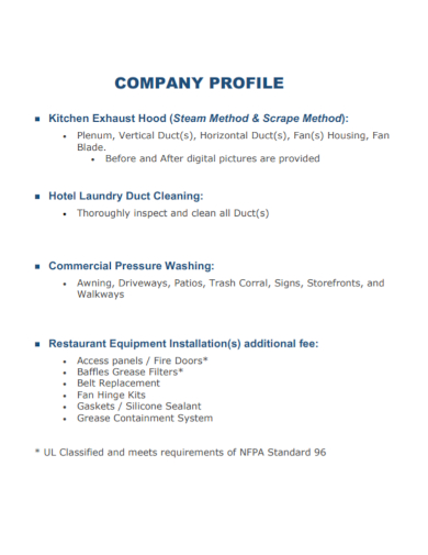 Company Profile Laundry Services