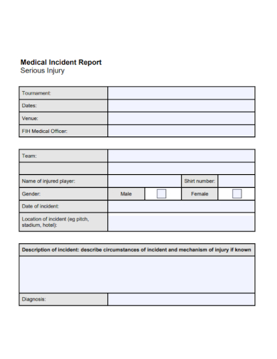 hotel medical incident report