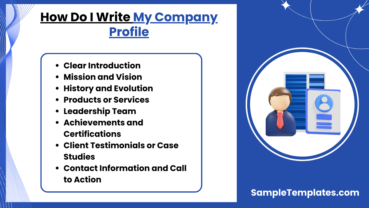 how do i write my company profile