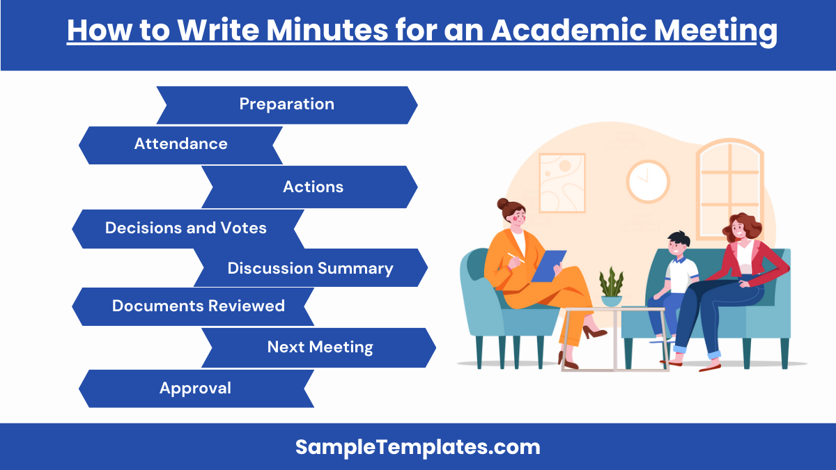 how to write minutes for an academic meeting