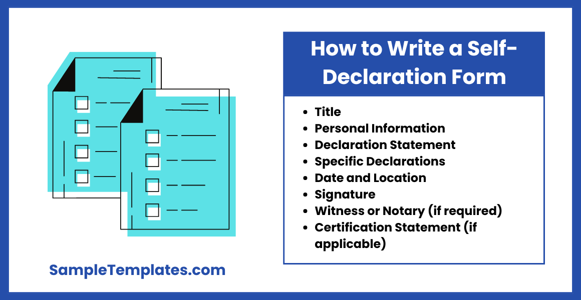 how to write a self declaration form