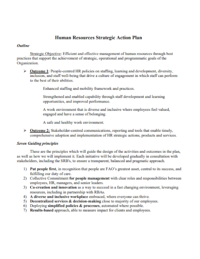human resources strategic action plan