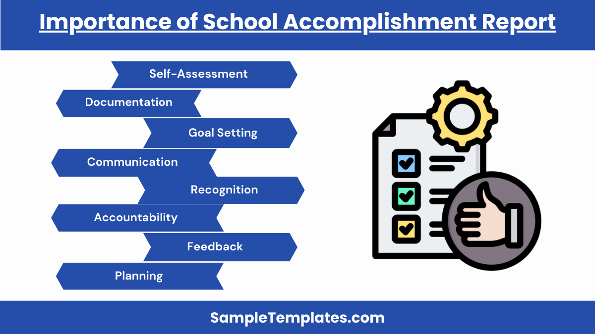 importance of school accomplishment report