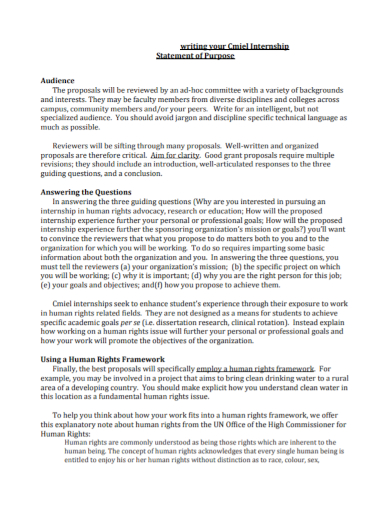 Statement Of Purpose For Internship Sample Pdf Awardscaqwe