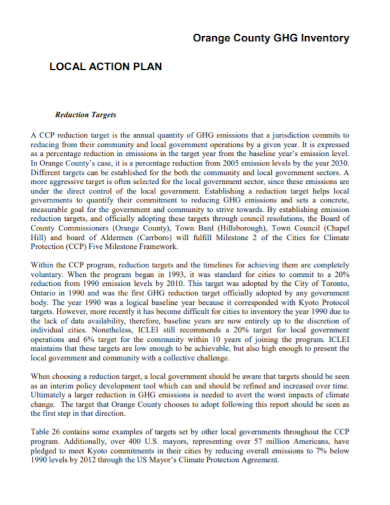 inventory local action plan