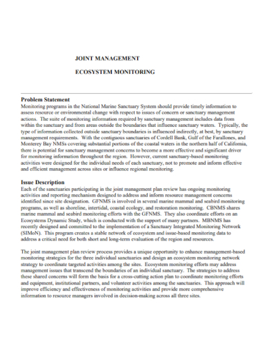 joint management problem statement