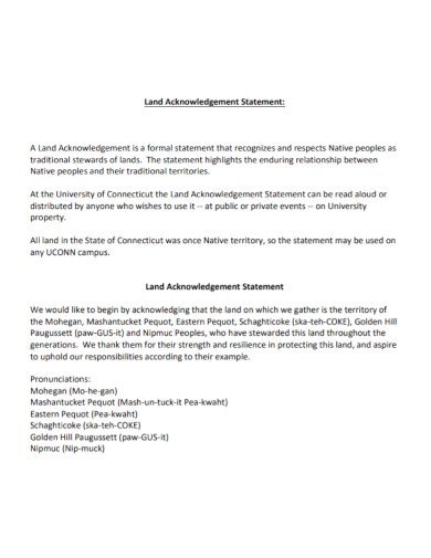 land acknowledgement statement