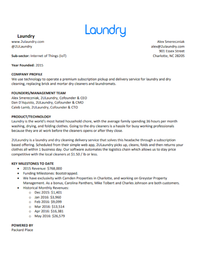laundry management company profile