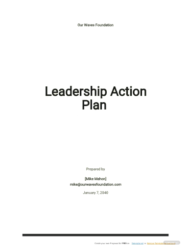 leadership action plan template