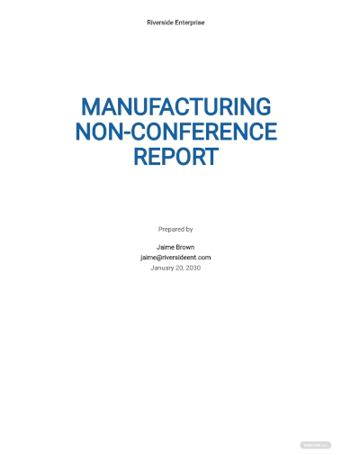 manufacturing non conformance report template