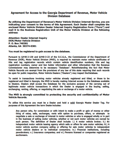 FREE 9 Dealership Access Agreement Samples In PDF DOC FREE 9 Dealership Access Agreement Samples In PDF DOC