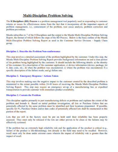 FREE 10 Problem Solving Report Samples In PDF DOC