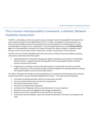 network feasibility assessment report