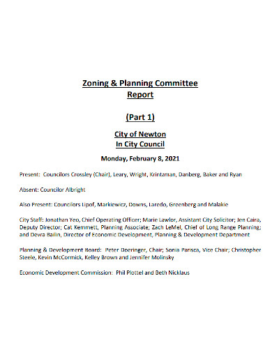 planning committee report