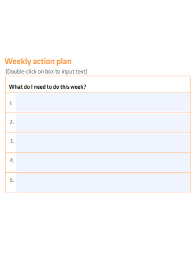 printable weekly action plan