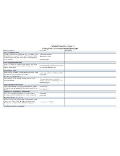 problem solving strategic plan report