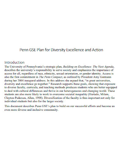professional diversity action plan
