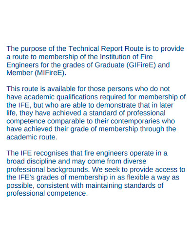 professional engineering technical report