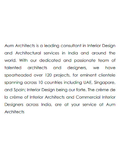 professional interior design company profile