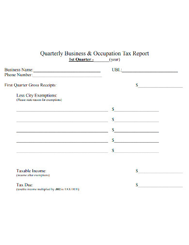 quarterly business tax report