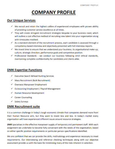 best-recruitment-agency-company-profile-format-examples